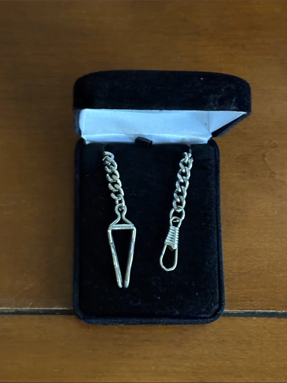 Silver Chain with Unique Clasp